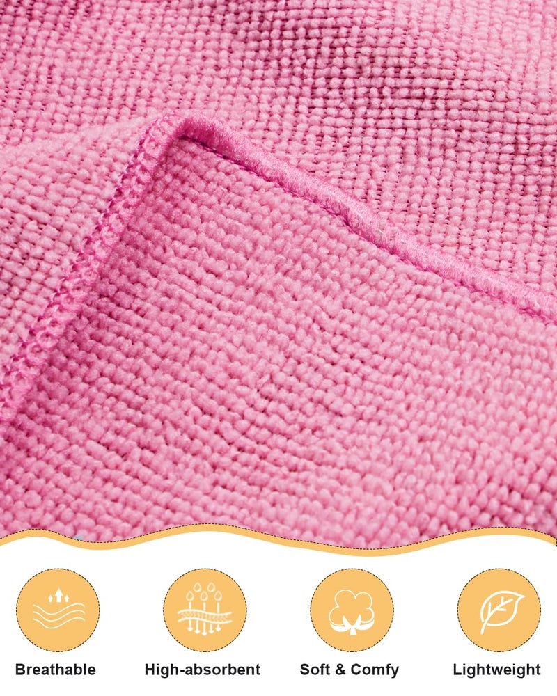 goodmansam Women's Shower Wrap Robes Spa Body Wrap Bathrobe Ultra Absorbent Cover up Towels, Deep Pink - Image 4